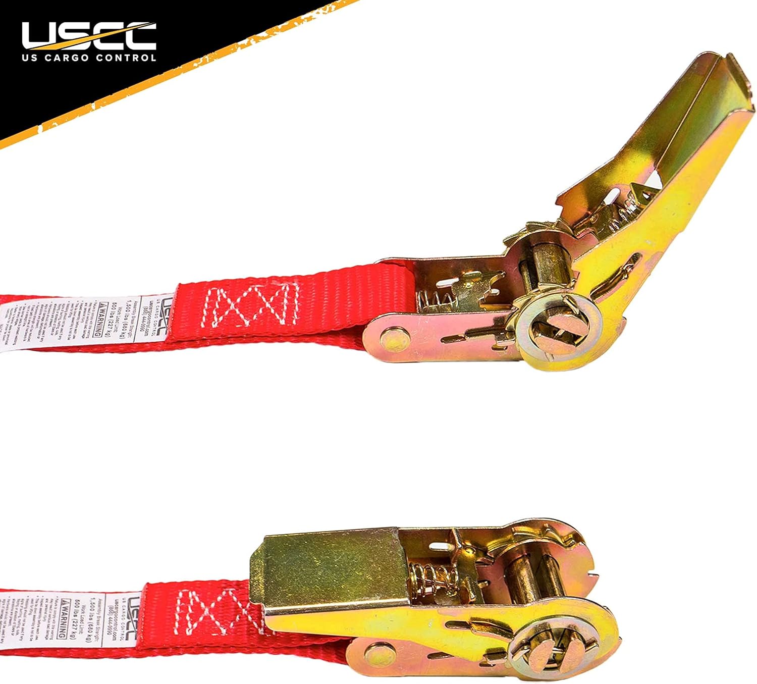 Endless Ratchet Straps 1"x13 Ft 2-Pack – Red Hookless view 6