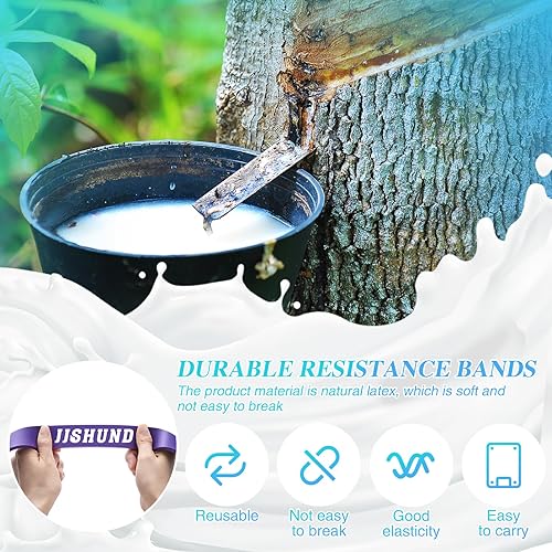 Miniatura 3 de Juego de bandas de resistencia, 4 bandas de asistencia para dominadas, bandas de ejercicio de látex para hombres y mujeres, bandas de entrenamiento