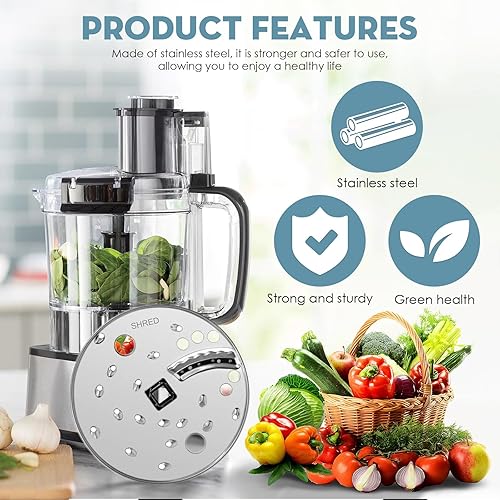 Miniatura 5 de Reemplazo de la cuchilla de disco triturada de rebanada para Hamilton Beach Procesador de alimentos pieza de repuesto 70730 70740 70670 70760