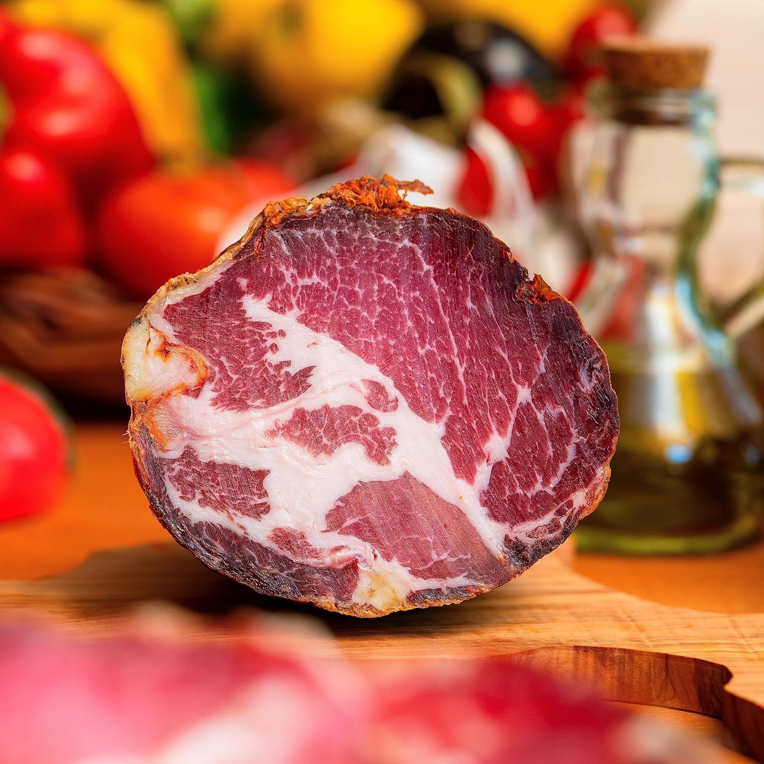 Coppa Calabraise de 500g - Charcuteries Artisanales De Calabre, Idéale Pour Sandwich, Entrées, Apéritifs - À TRANCHER - Sous Vide