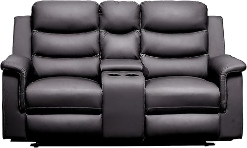 Miniatura 5 de Goohome Sofá modular de 98 pulgadas en forma de L y portavasos plegado, sofá y sofás de piel sintética con ribete de cabeza de clavo para juegos de