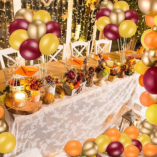 Miniatura 5 de Kit de guirnalda de globos de otoño de 124 piezas, globos de Acción de Gracias, naranja y dorado, kit de arco de guirnalda de otoño, globos de látex