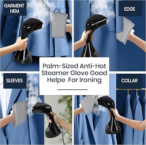 Miniatura 6 de Plancha de vapor para ropa de 1800 W, vaporizador de ropa de mano de calentamiento rápido, vaporizador portátil de tela de viaje Plancha de Ropa a