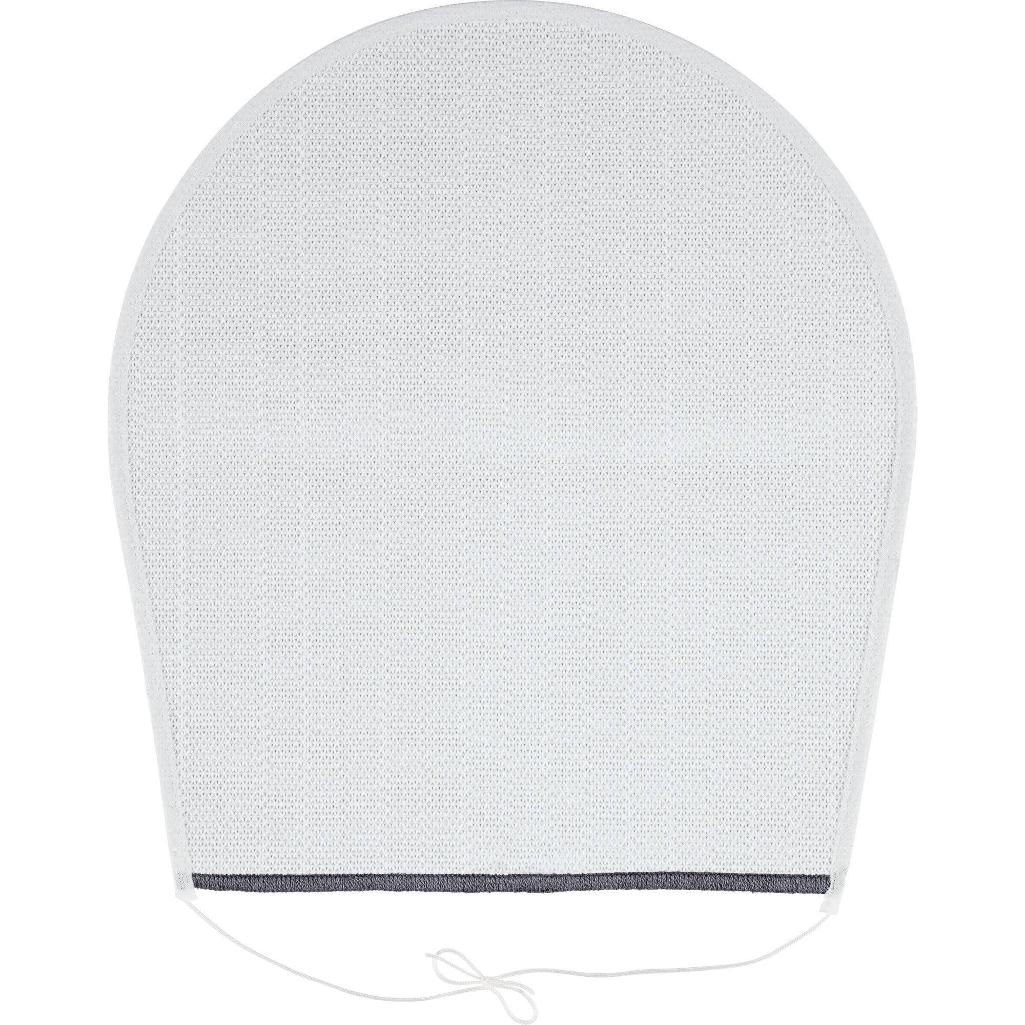 Erwin Müller WC-Deckelbezug Marmor Uni grau Größe 47x50 cm - weich und flauschig, mit Schnürung