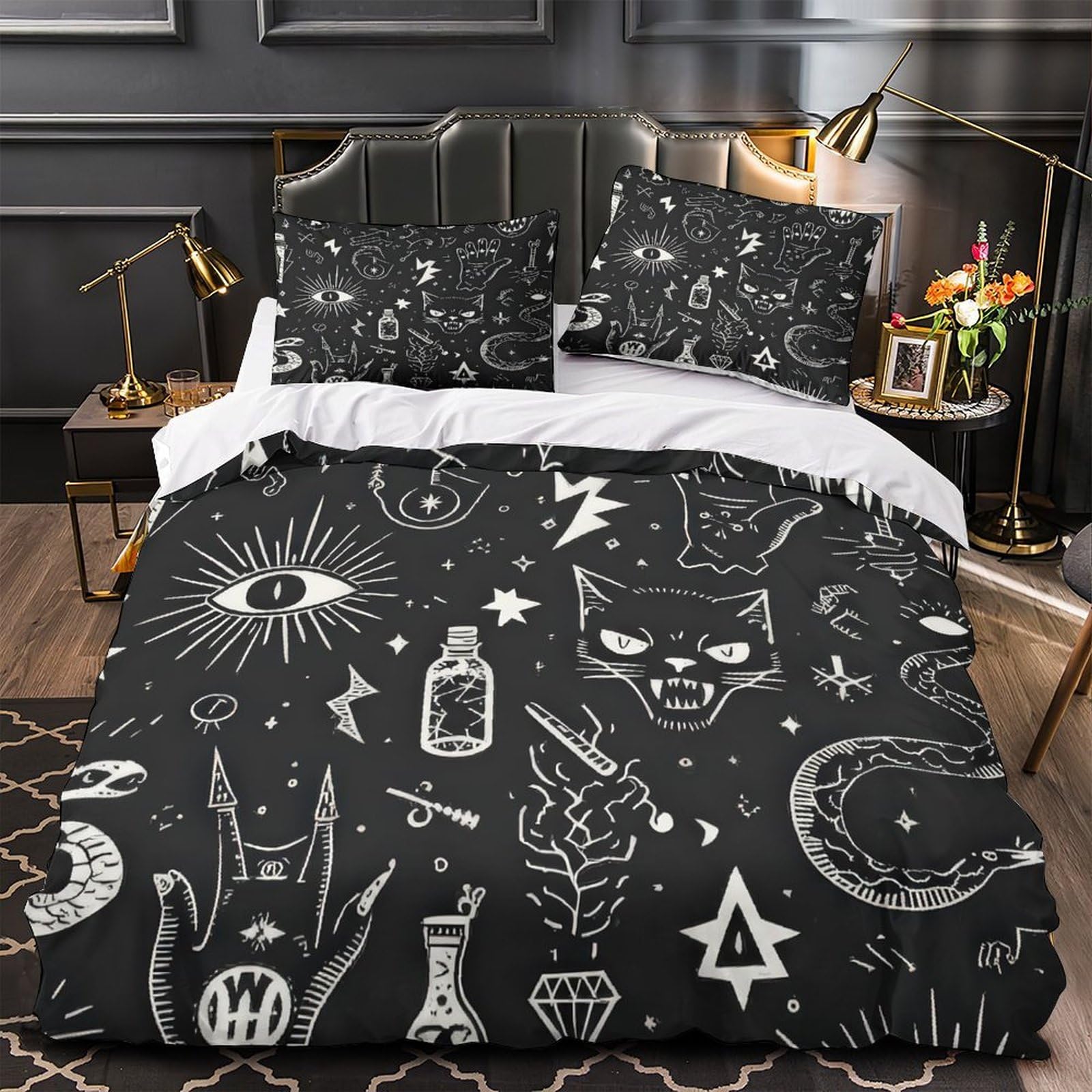 Housse de couette sorcière fantastique 3D super douce