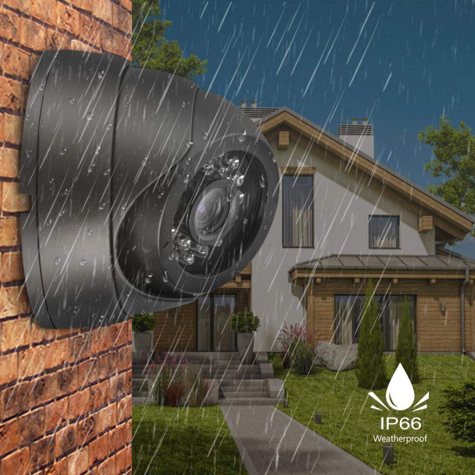 Amazon.co.jp: 防犯カメラ、耐久性のあるカメラ監視24赤外線720P赤外線