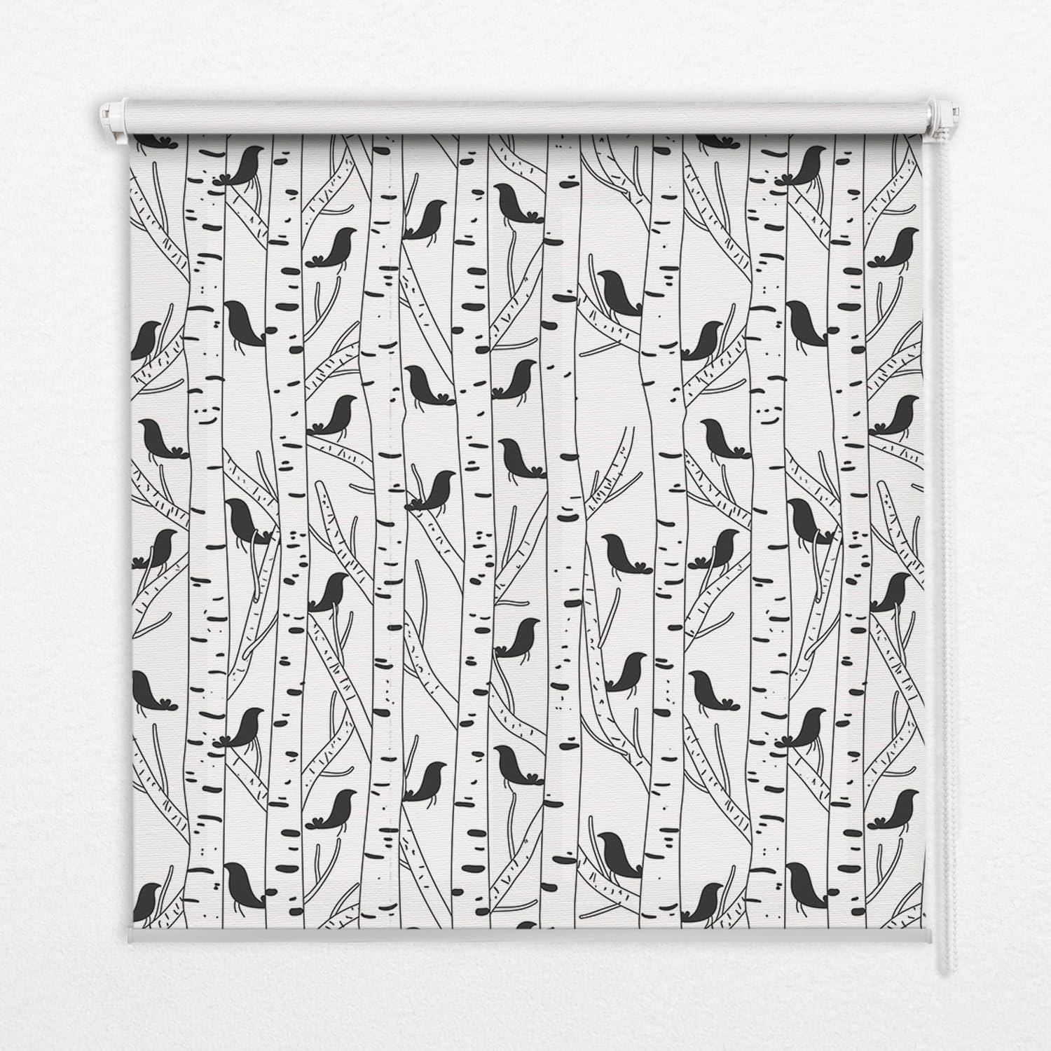 Store enrouleur occultante 60x180cm sans perçage imprimé oiseaux Tulup