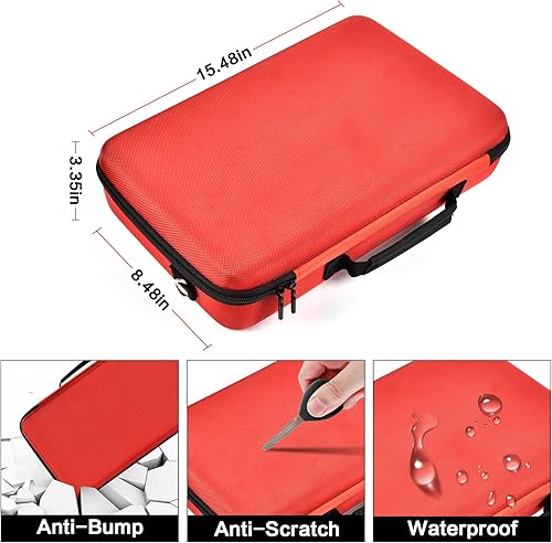 Miniatura 5 de Funda de transporte rígida para batería extra grande, para batería y cargador Milwaukee M18 18VM12 12V, soporte de caja de baterías para baterías de