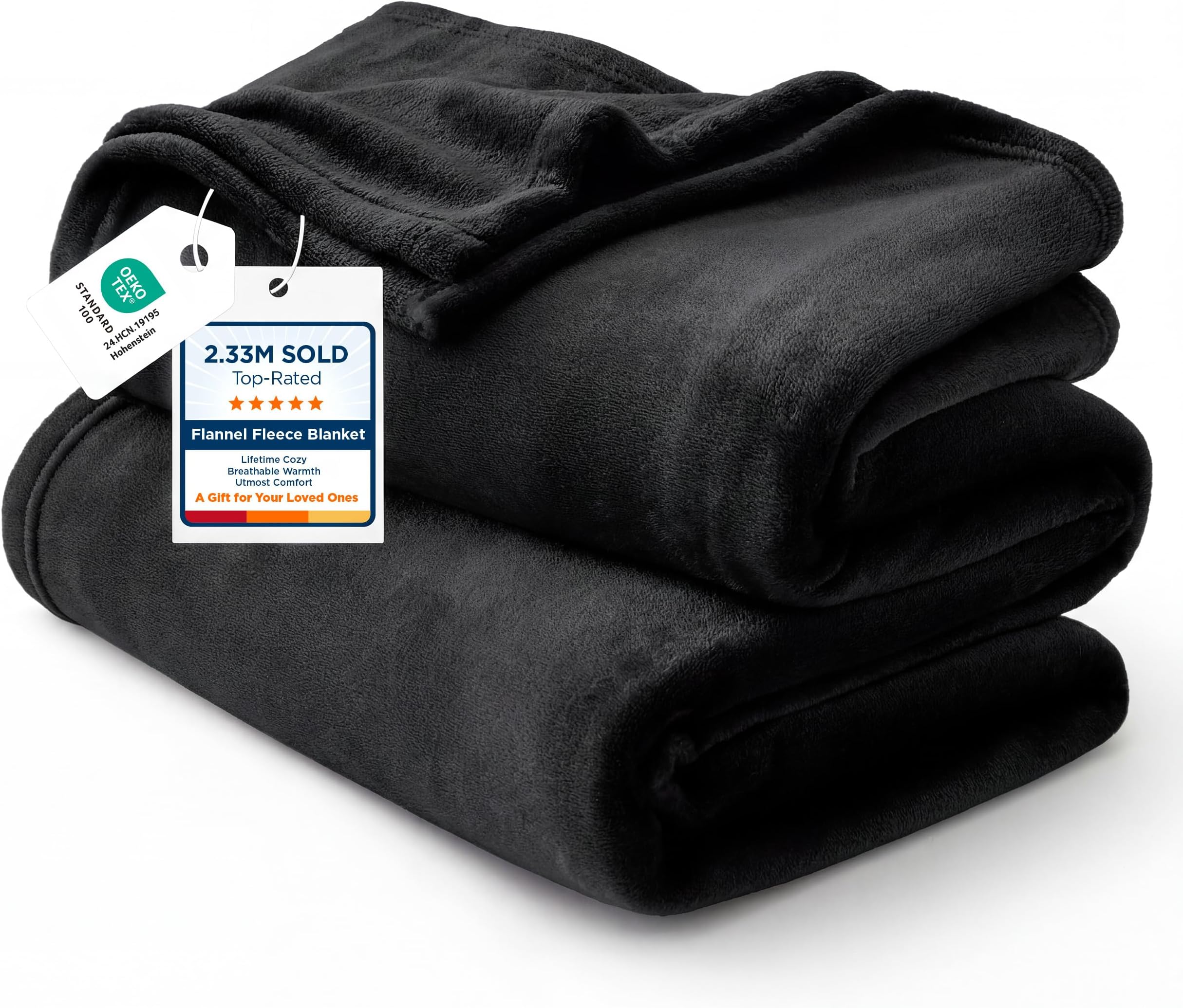 BEDSURE Fleece Blanket Throw Blanket Black - 300GSM Throw Blankets for Couch, Sofa, Bed, Soft Lightweight Plush Cozy Blankets and Throws for Toddlers, Kids