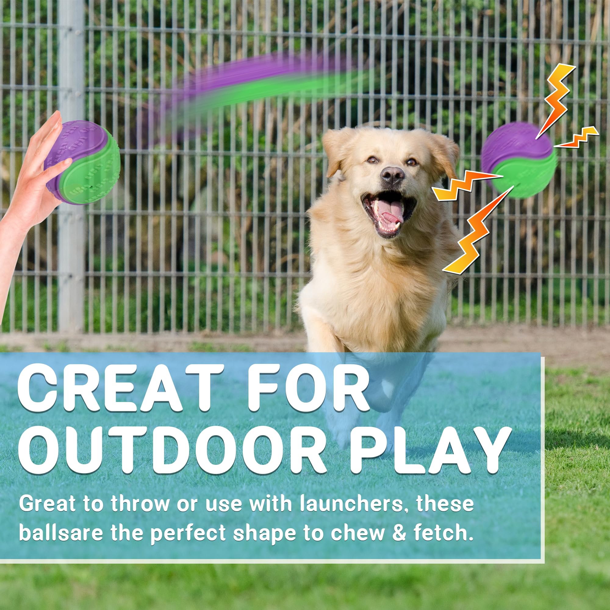 Pelotas chirriantes para perros de 3.5 pulgadas para entrenamiento, juguetes para perros para mantenerlos ocupados, pelotas de alto rebote para juegos interactivos, ideales para dentición de 4