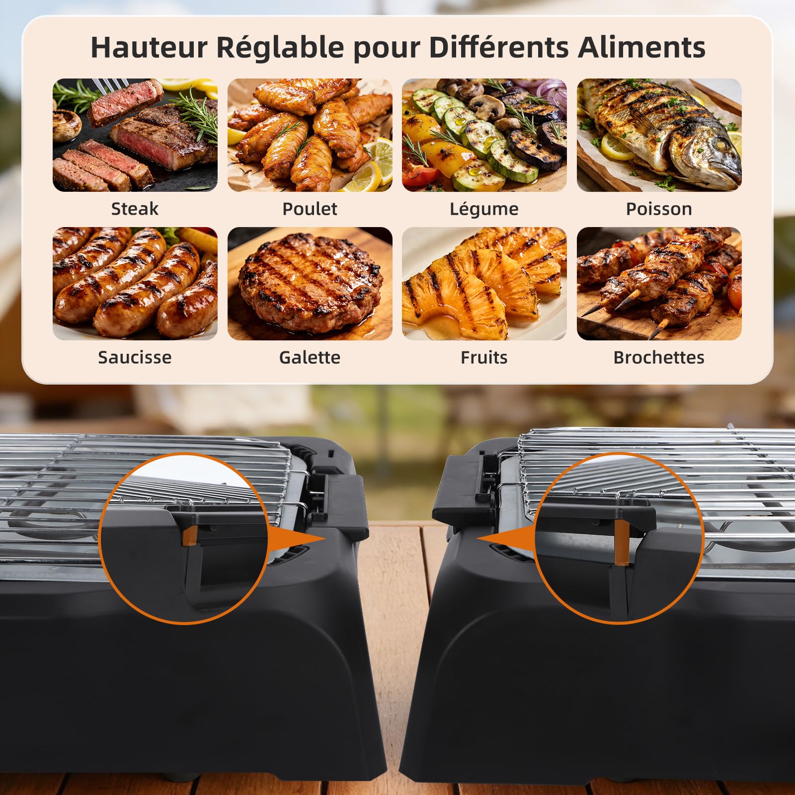 Aigostar Tasty - Gril sans Fumée, Barbecue Electrique d’intérieur. 2000W | Thermostat, Taille Compacte. Utilisation Avec de l'eau: Evite Taches et Fumée. Entièrement Démontable.