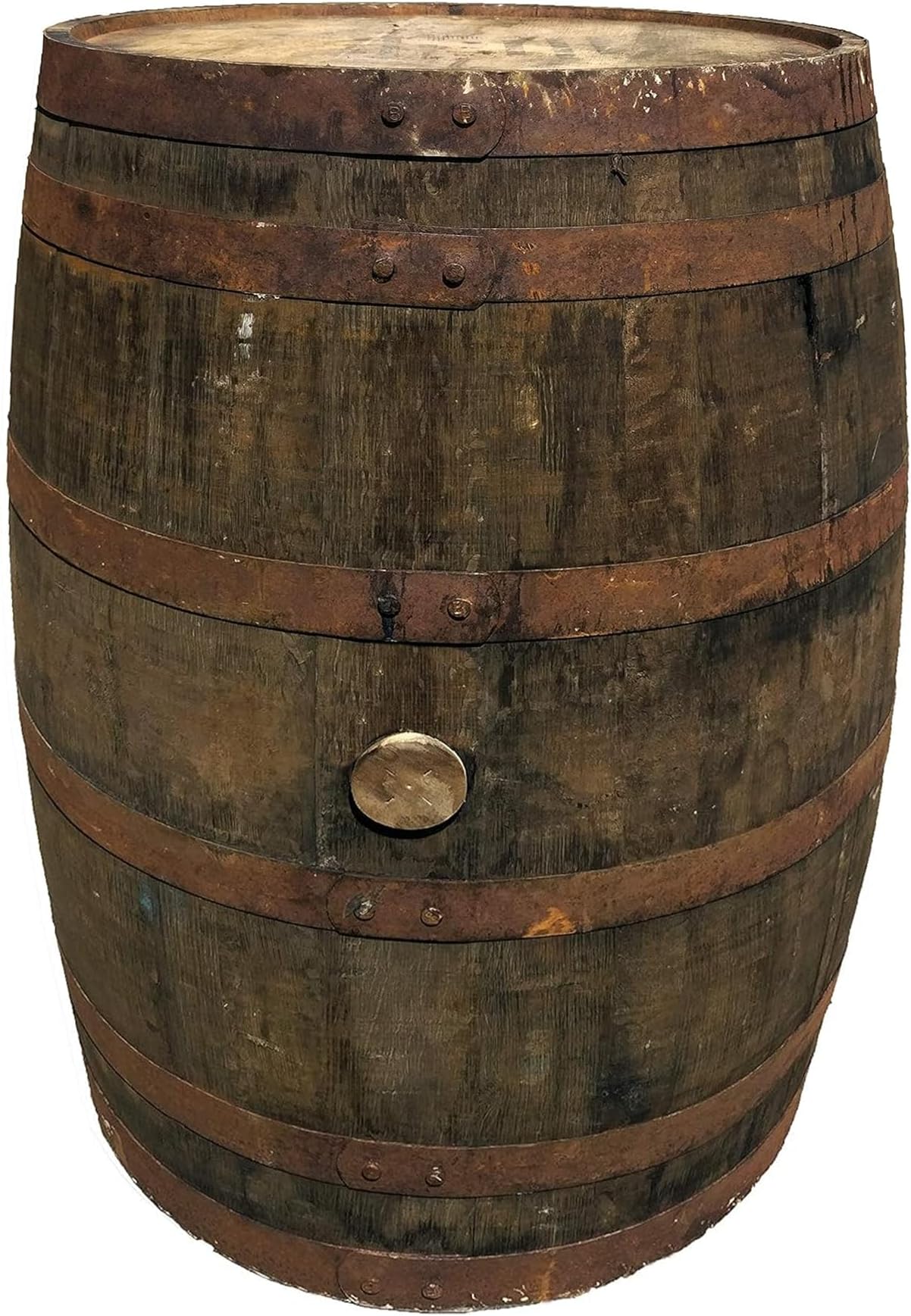Oak Whiskey Barrel - Reclaimed Scotch Barrels from Aging Whiskey, Home Decor & Gardens - Aged 20+ Years with Steel Bands & Rich Character from Scottish Distilleries - 40 Gallon