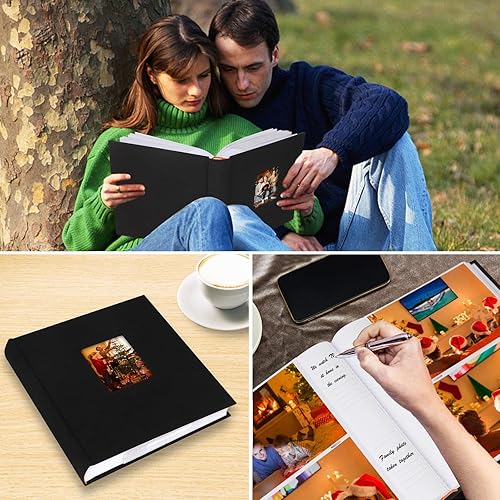 Miniatura 7 de Álbum de fotos de 240 bolsillos de 5 x 7 pulgadas con espacio de escritura, gran capacidad de 5 x 7 pulgadas, álbum de fotos con capacidad para 240