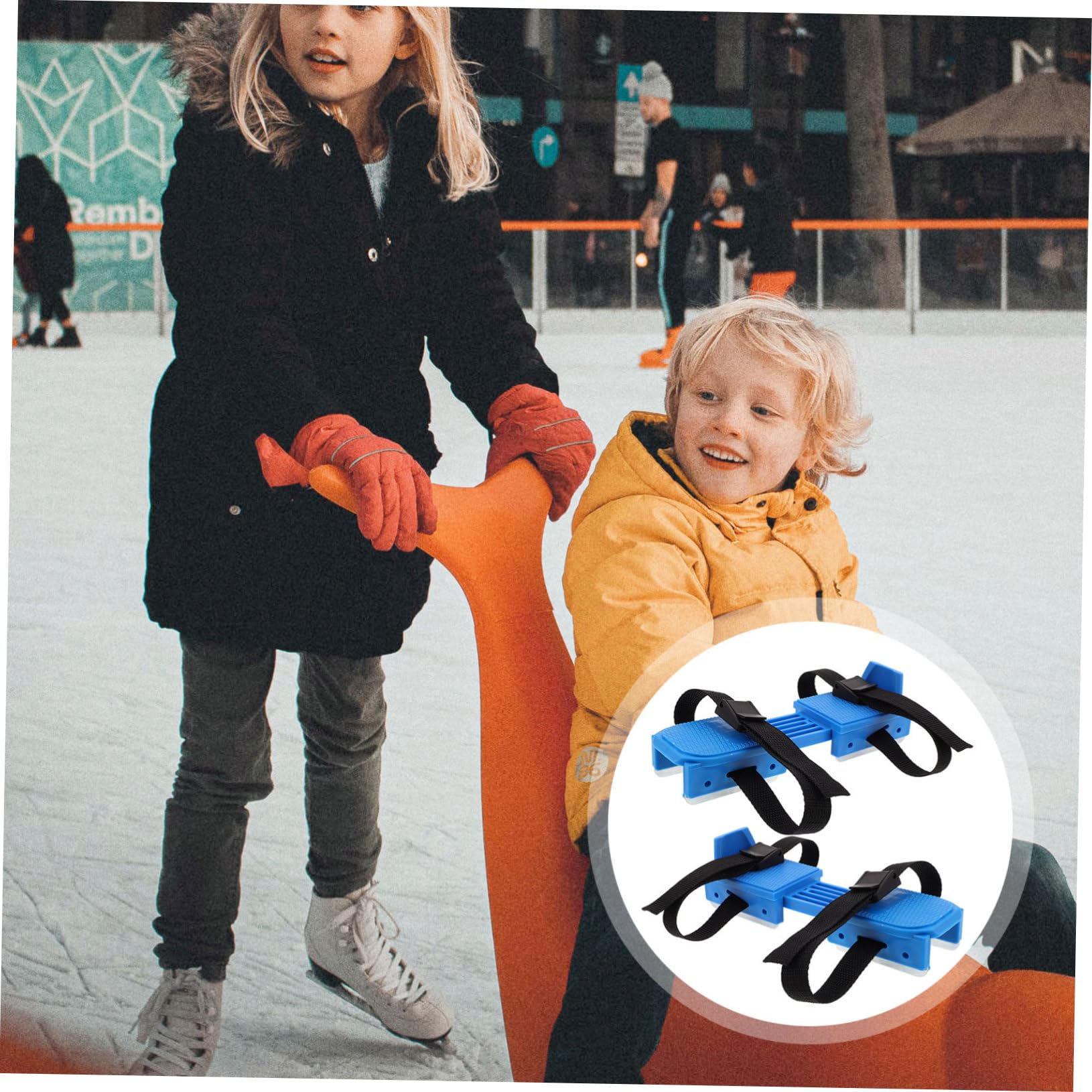 Patins à Glace 1 Paire Réglables Double Runner pour Garçon et Filles