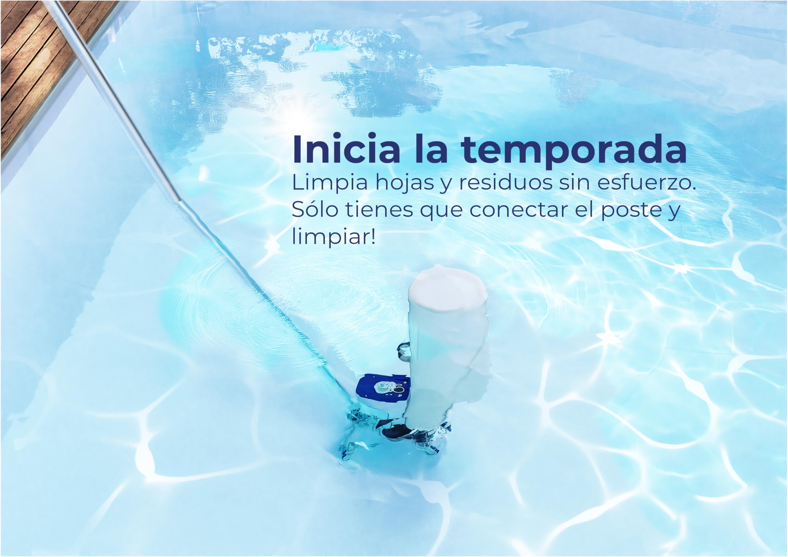 Leaf Eater, Limpiafondos de batería sin Cables, para Piscinas elevadas y enterradas, con Filtro Extragrande 6L - Gre LE75