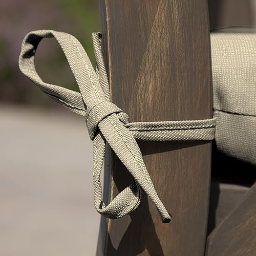 Miniatura 7 de Arden Selections Cojín para asiento de exterior o mecedora, 19 x 18, repelente al agua, resistente a la decoloración 18 x 19, Tan Leala