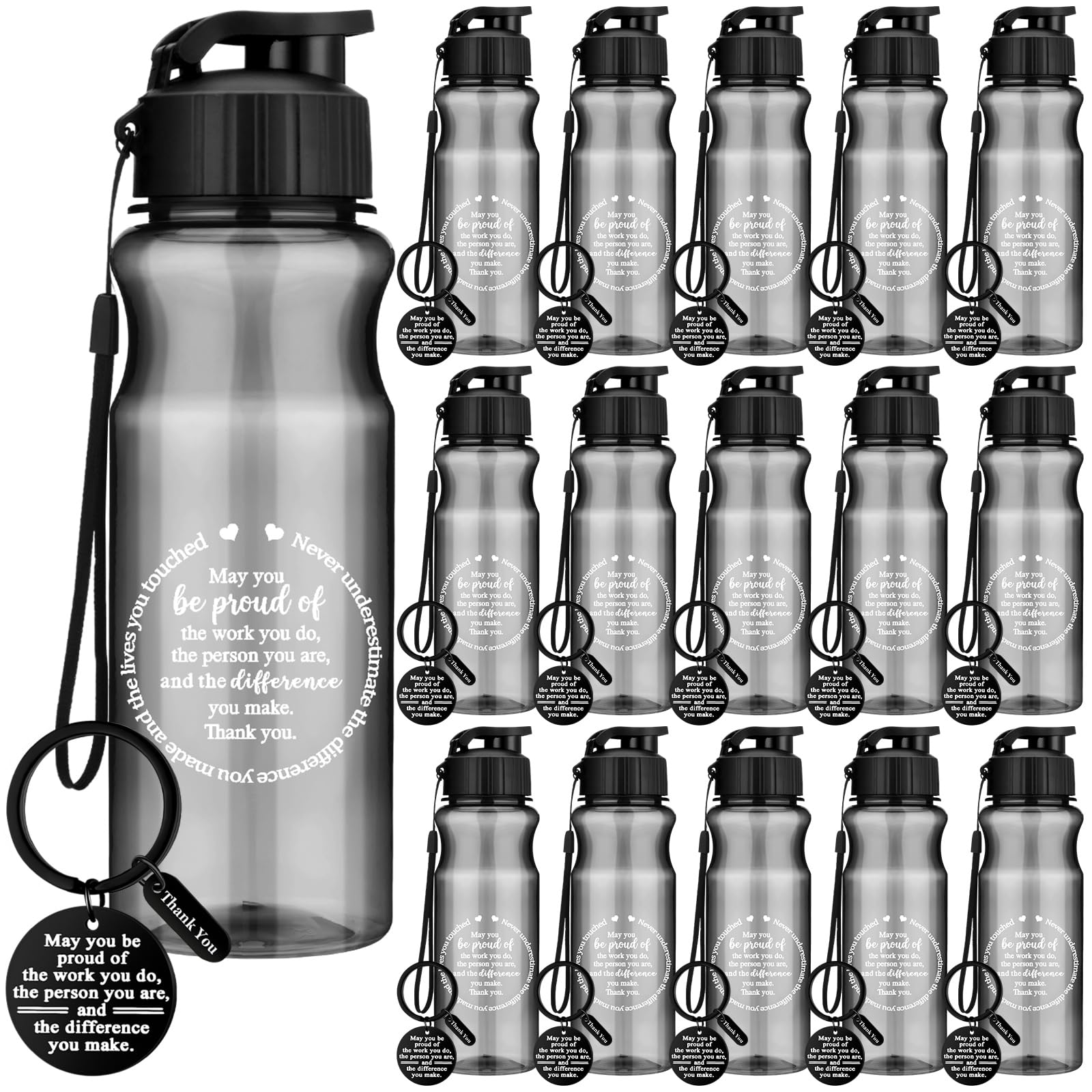 Umigy 24 Set Thank You Gifts 20 Oz Water Bottle Bulk Coworker Keychain umigy-24-set-thank-you-gifts-20-oz-water-bottle-bulk-coworker-keychain