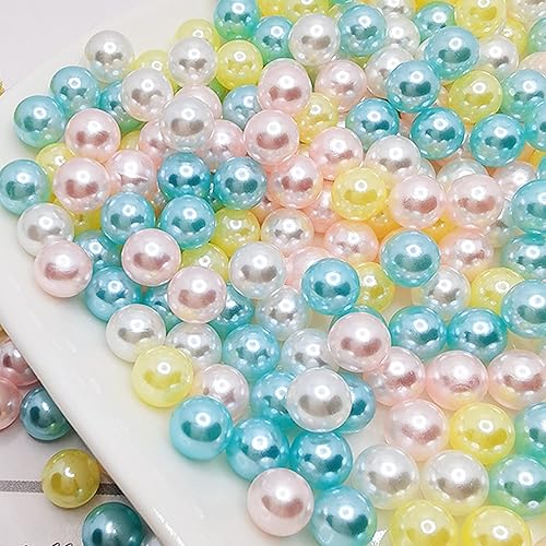Miniatura 1 de 500 perlas de 0.236 pulgadas para manualidades, sin agujero, cuentas sueltas de macarrón sin agujeros, perlas redondas sin agujero, perlas para