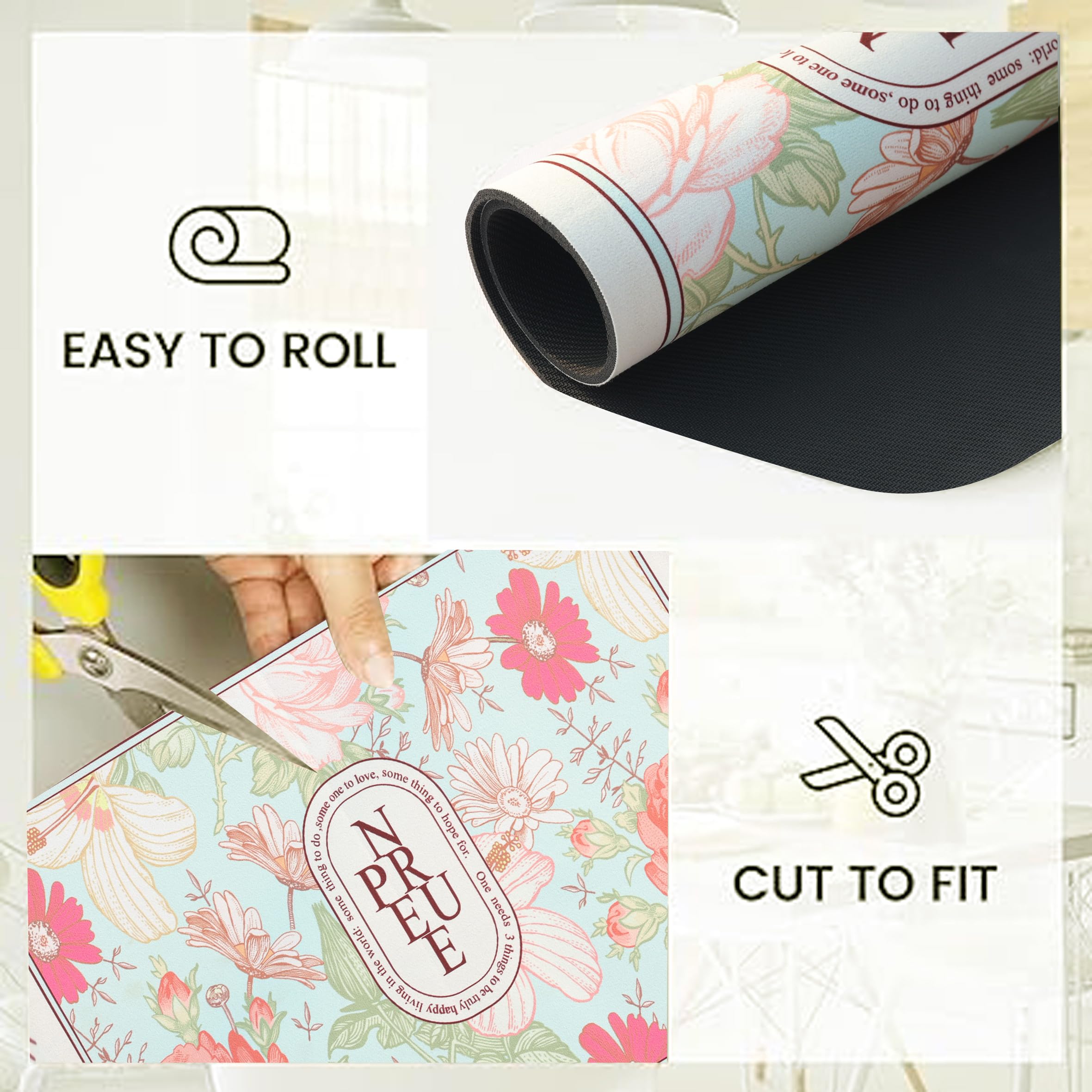 HomeCloud Dish Drying Mat - Non-Slip, Absorbent -4