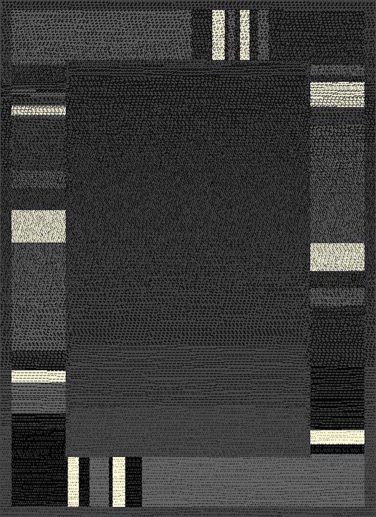 SrS Rugs® Luna Collection, Living Room Rugs, Hallway Runners, with Soft Smooth 8mm Pile. Contemporary Borders Design. 7 Colours, 9 Sizes (Dark Grey Fade, 80 x 150 cm) — image 1