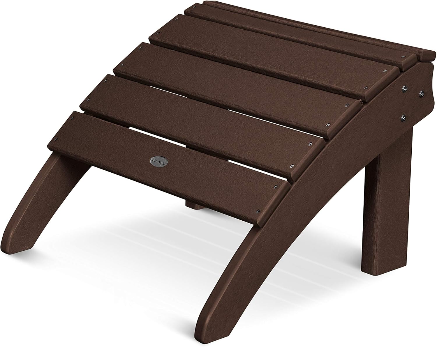 POLYWOOD SHO22MA Seashell Adirondack Chair Ottoman, Mahogany