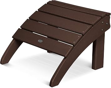 Poly-Wood SHO22MA Seashell Adirondack Chair Ottoman, Mahogany
