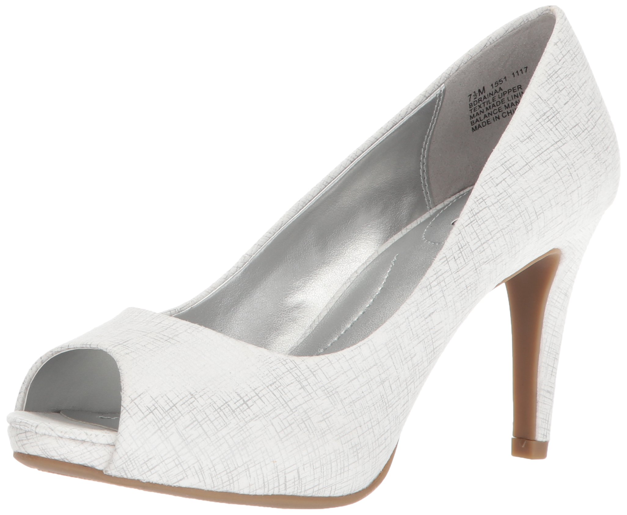 Bandolino Women's Rainaa Pump, Silver, 3.5 UK