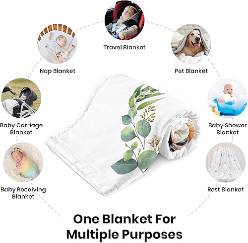 Miniatura 6 de Manta personalizada de vaca para bebé, manta mensual de hito para bebé, niña y niño, con nombre, manta de bebé buey, calendario de primer año, manta