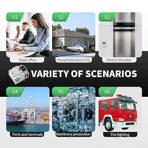 Miniatura 59 de 100Amp AC110V Interruptor de transferencia automática/manual 2P 50/60Hz, 2POLE 100A Mini ATS Solar Auto Dual Power Switch para generador doméstico