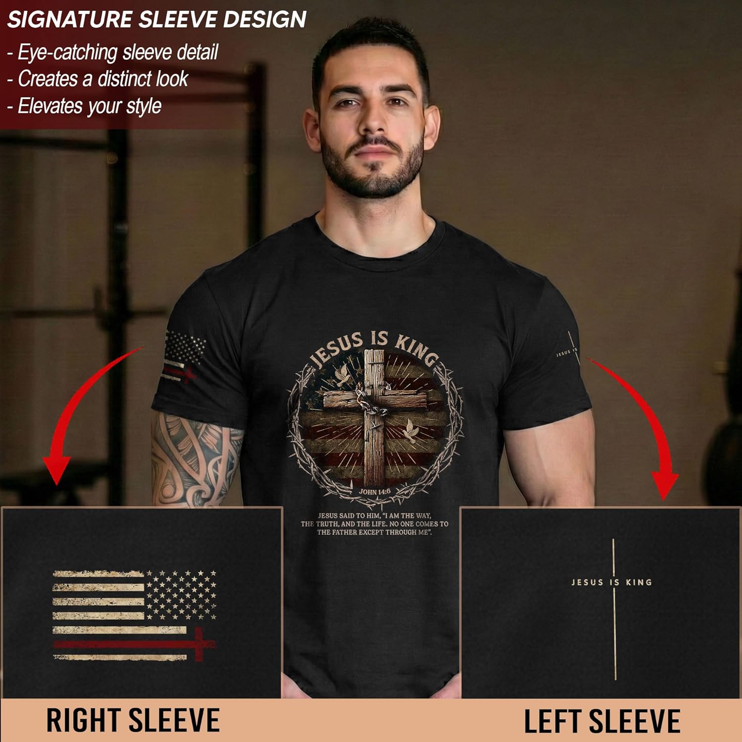 Iron Sharpens Iron T-Shirt Men, Christian Shirts for Men, Faith Shirt Mens, Cross Shirt, Bible Verse Shirts