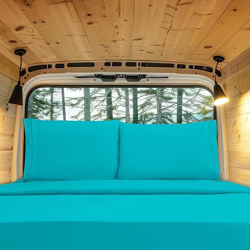 Vista 480 de Elegance Linen® - Juego de sábanas de 4 piezas, resistente a las arrugas, 1500 hilos, ultrasuaves, esquinas tipo bolsillos profundos de hasta 16