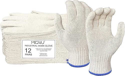 MIG4U Guantes de trabajo de seguridad de punto de cuerda (estándar-M, M)