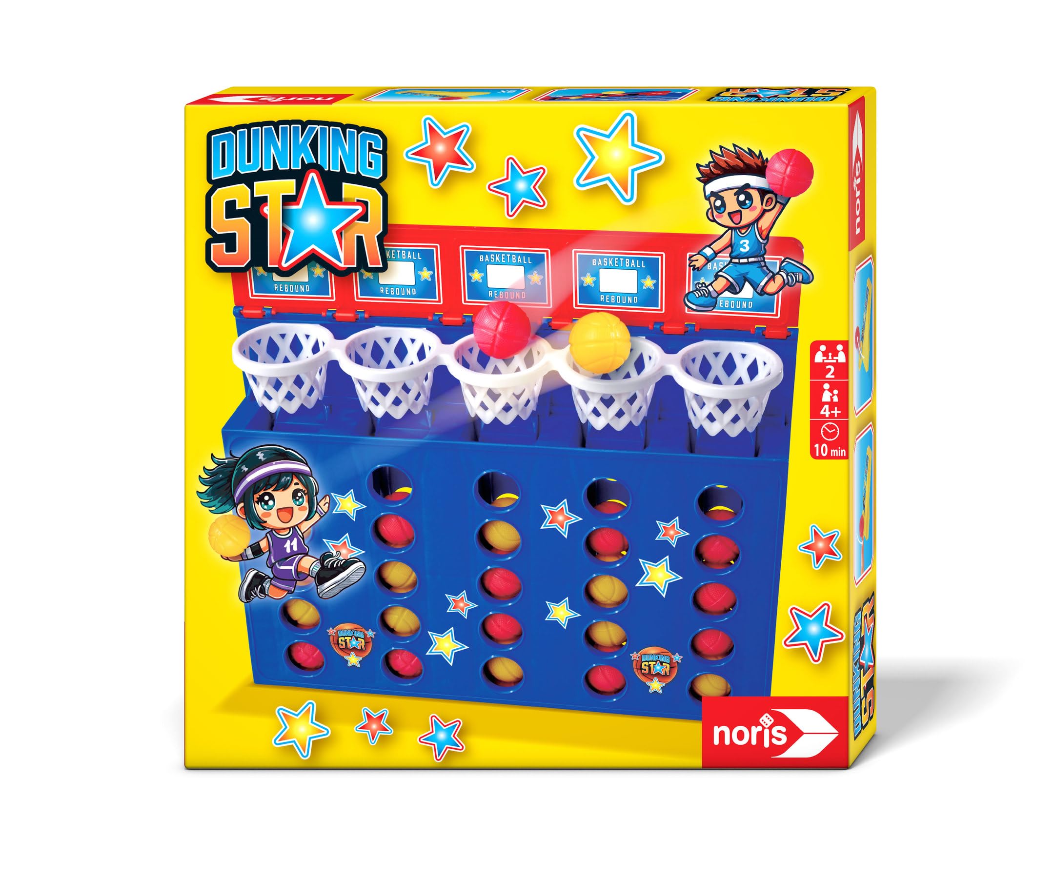 Noris 606062095 Dunking Star - The Fast Throwing and Skill Game for the Whole Family from 4 Years, for 2 Players