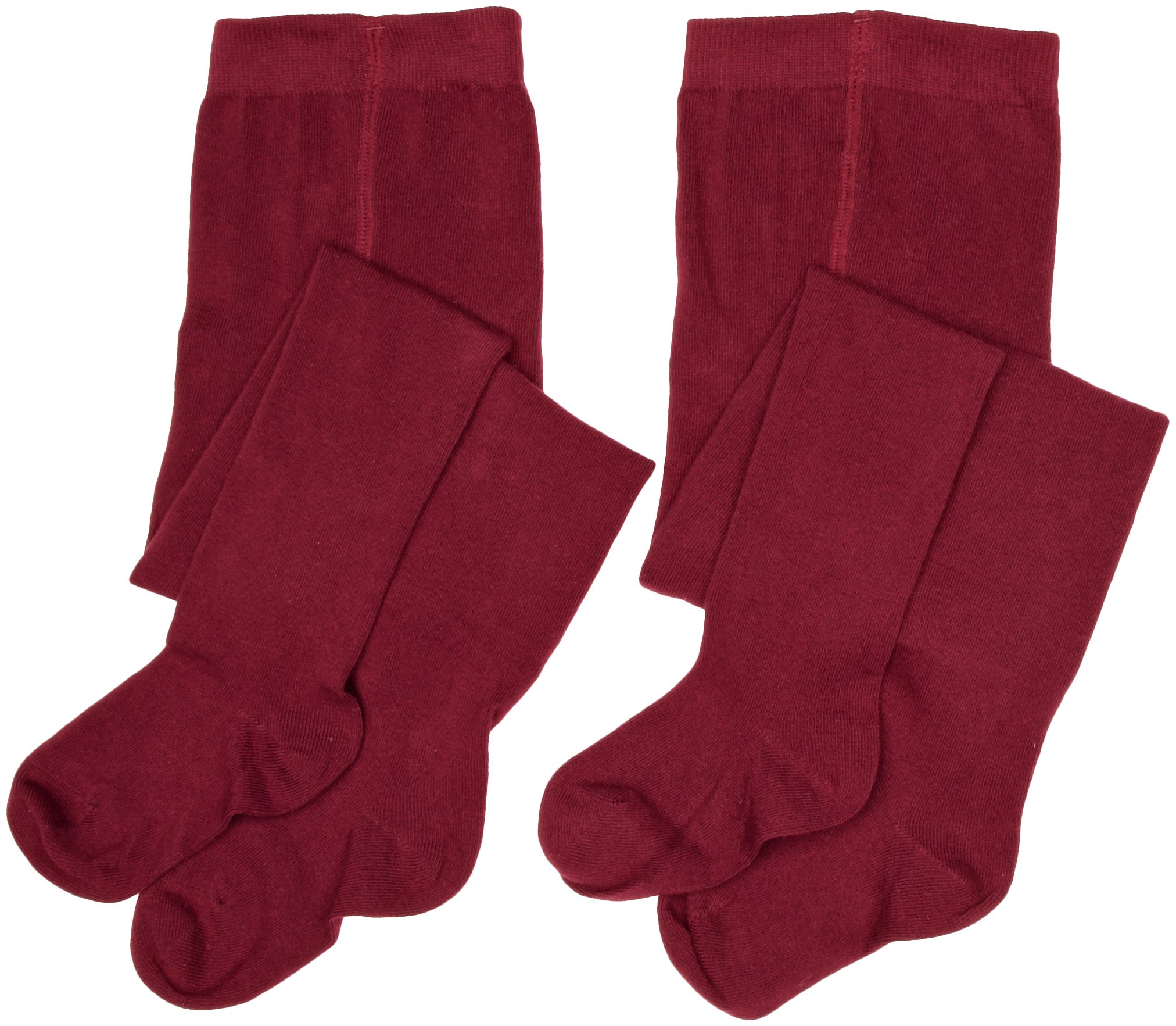 PEX Cotton Soft Sunset 2 Pairs Girl's Tights Wine 11-13