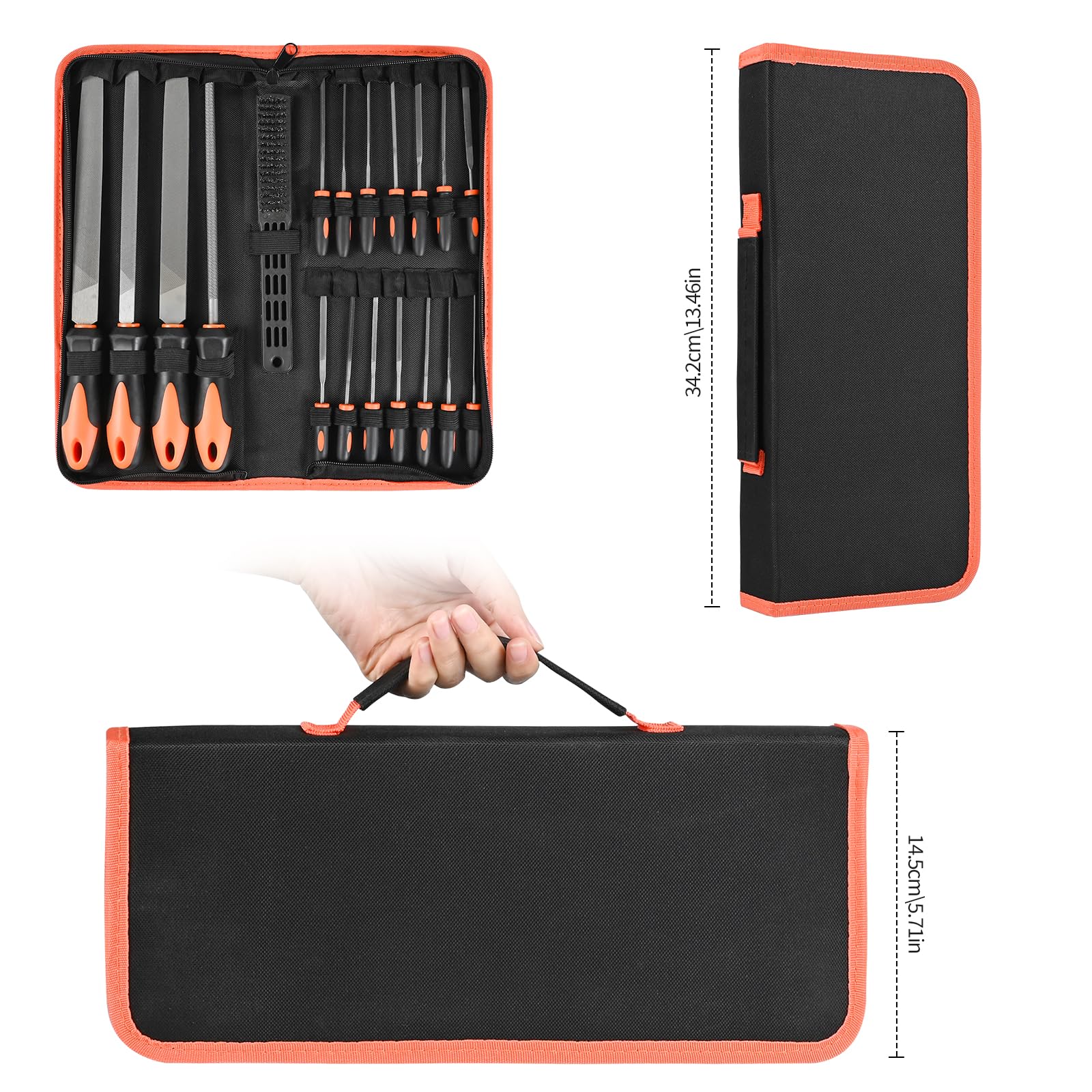 Set Lime Metalliche 19 Pezzi - Lime In Acciaio Al Carbonio Con Valigia Per Fai Da Te E Professionisti