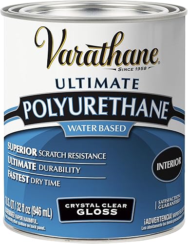 Vista 35 de Poliuretano a base de agua Rust-Oleum Varathane, transparente, 1 cuarto de galón, 200241H