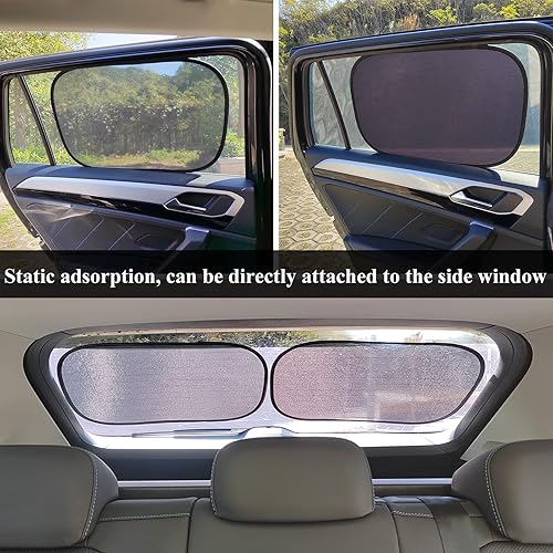 Miniatura 5 de Parasol para ventana de coche de 28 x 31 pulgadas para parabrisas lateral del bebé parasol para coche 6 en 1 Kit de parasoles para coche