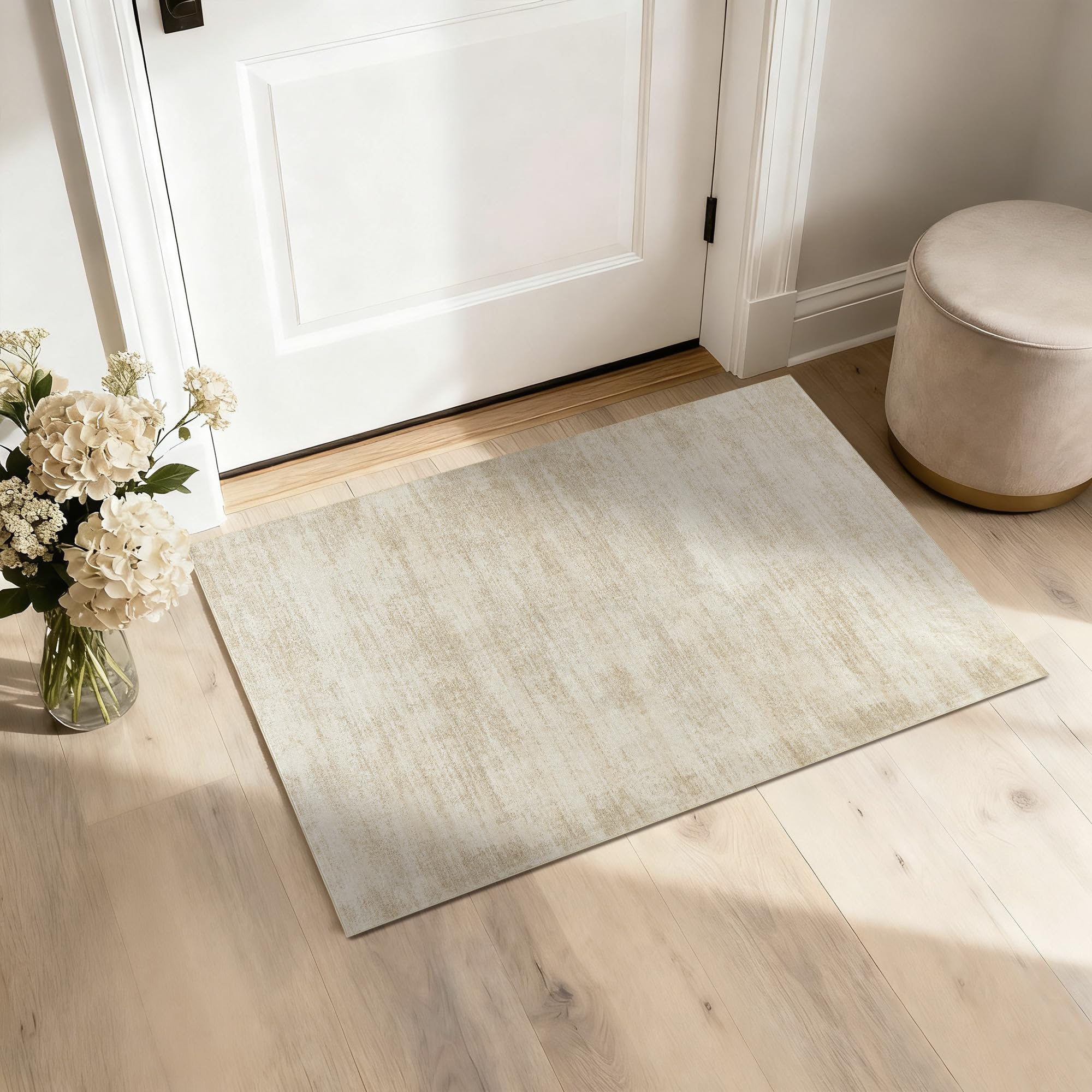 3WAY NOSTALGIC RUG KNIT アイボリー Amazon.com: Entryway Rugs 2x3,Abstract Neutral Farmhouse Washable