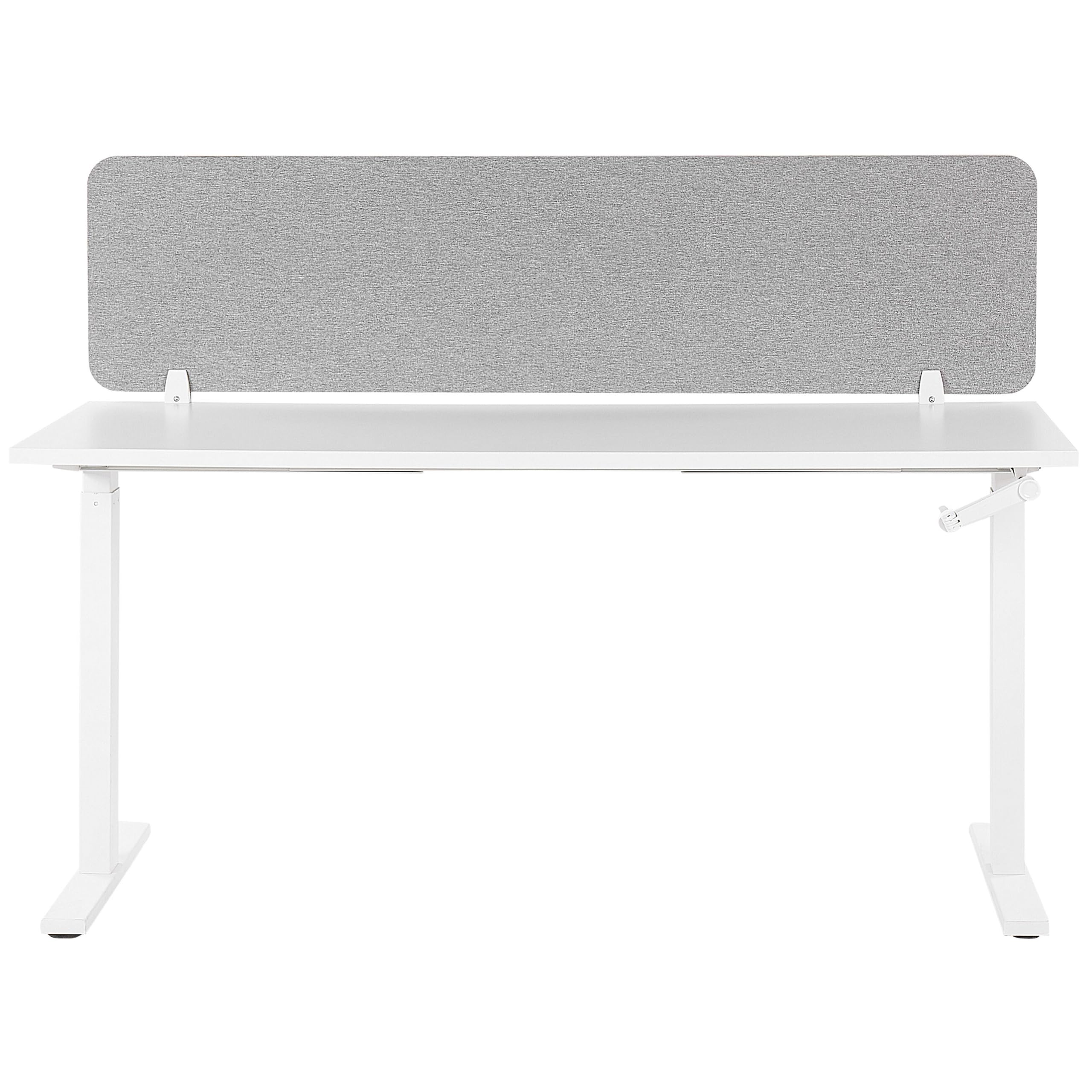 Beliani Pannello Divisorio Fonoassorbente in Pet 120 x 40 cm Grigio Chiaro