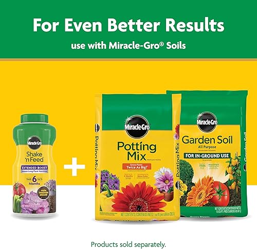 Miniatura 10 de Miracle-Gro Shake 'n Feed Extended Boost, fertilizante para plantas, alimenta hasta 6 meses, 3 libras.