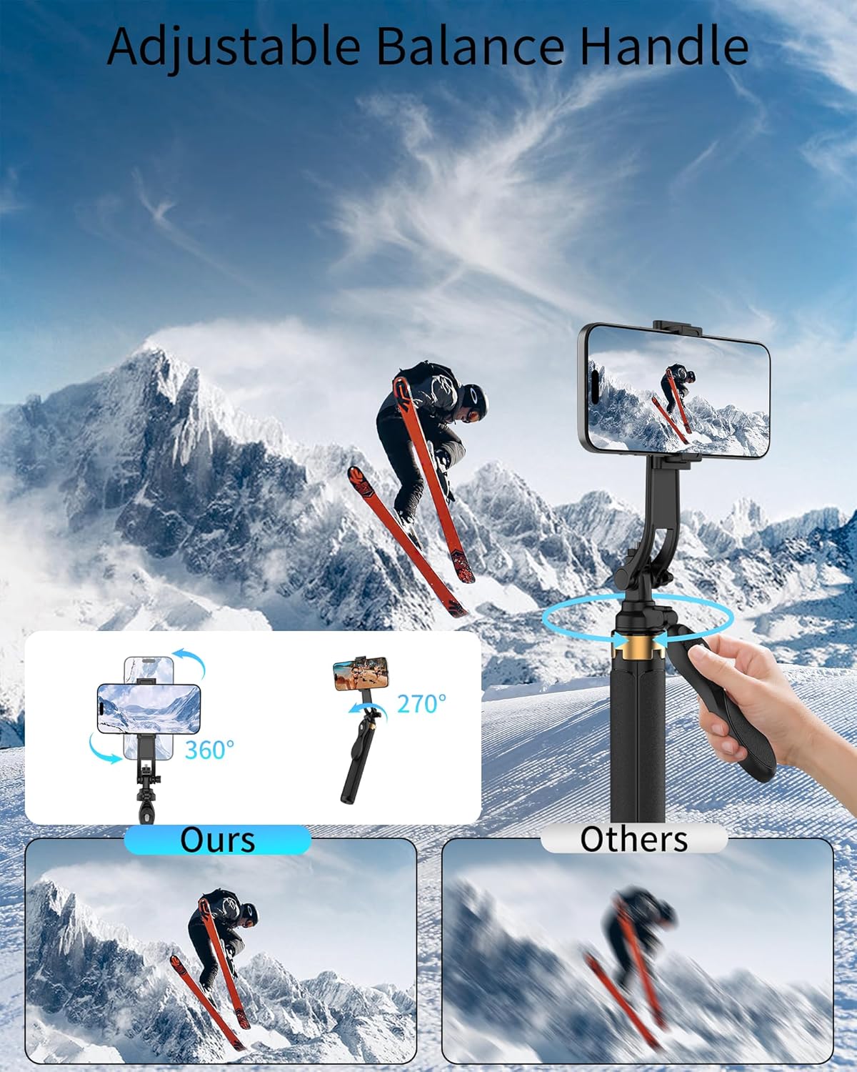71" Phone Stand Selfie Stick,Cell Phone Tripod with Wireless Remote, iPhone Quadpod Stand,Selfie Stick Tripod for iPhone Compatible with All Cell Phones,Camera