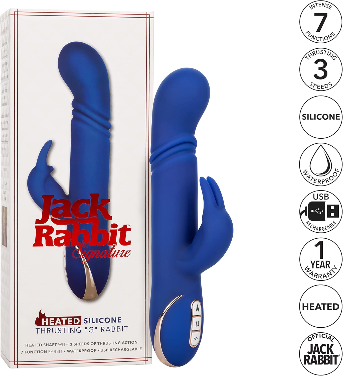 Jack Rabbit Signature Heated Silicone Thrusting "G" Rabbit