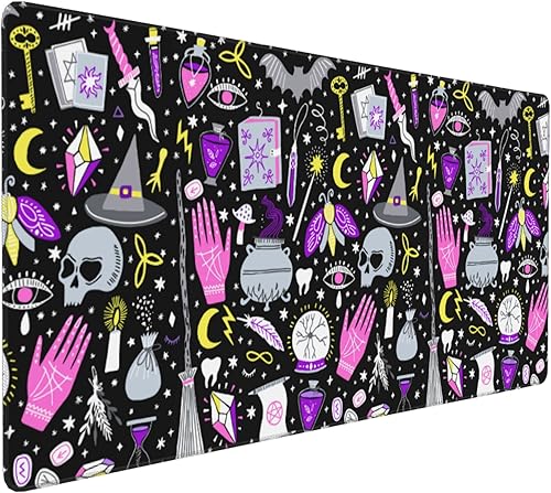 Vista 14 de Alfombrilla de mouse extendida para juegos de 35.4 x 15.7 pulgadas, alfombrilla de mouse retro vintage grande XXL, base de goma antideslizante