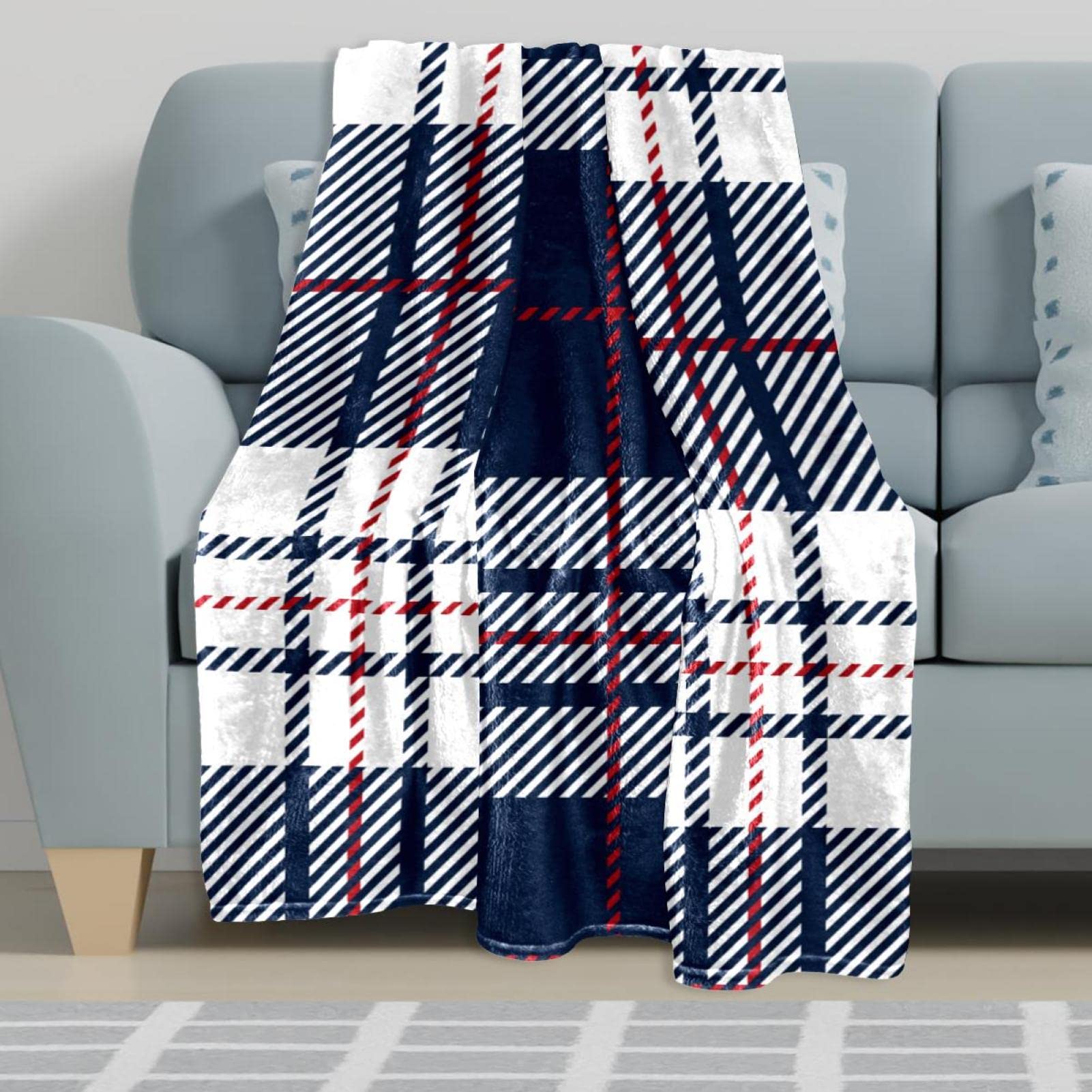 Trail Maker Fleece-Überwurfdecke Kariert – Superweich, 50x60 Cm, Für Couch, Bett & Outdoor