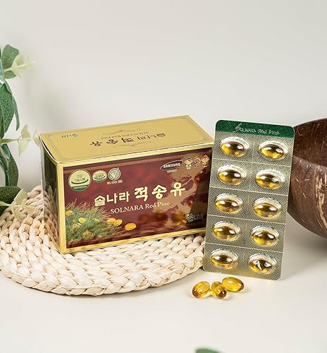 Miniatura 5 de SOLNARA Aceite de aguja de pino (60 cápsulas  1 caja)  Aguja de pino rojo coreano artesanal silvestre, certificado