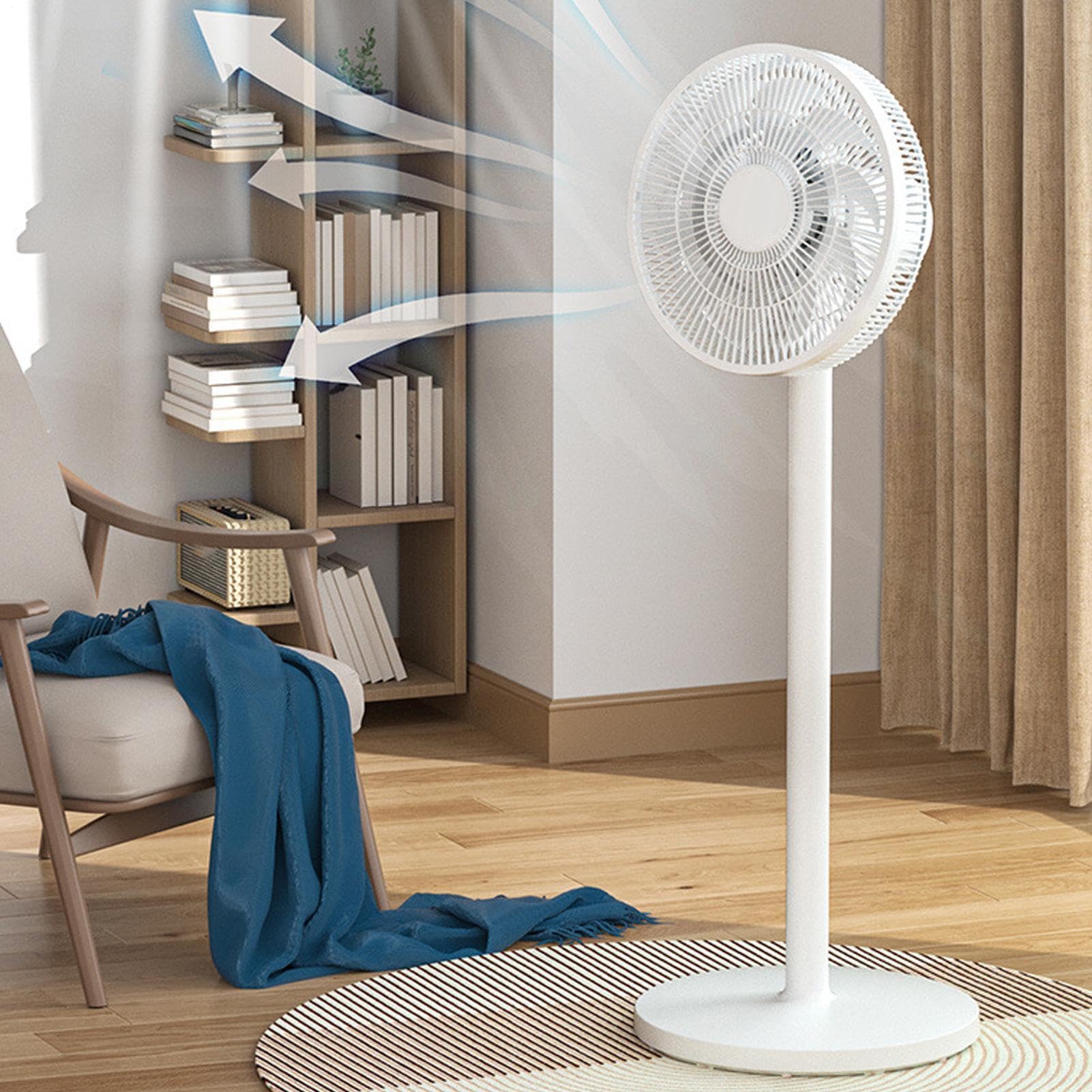 Ventilatori Da Pavimento Per La Casa - Strumento Con Piedistallo Oscillante | Ventilatore da pavimento silenzioso e potente per soggiorno, ufficio, cucina domestica, dormitorio universitario