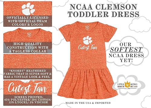 Miniatura 68 de Little King NCAA Knobby - Vestido para niñas pequeñas, tallas 2T, 3T y 4T