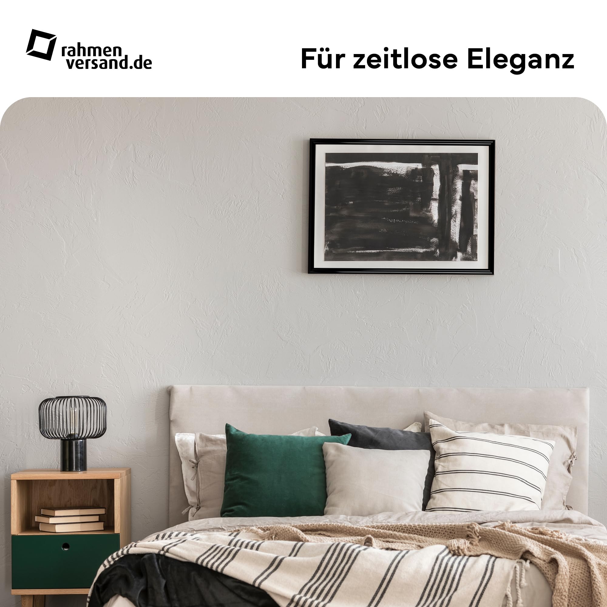 Kunststoff Bilderrahmen 60 x 80 cm, Schwarz/Bilder Rahmen zum Aufhängen/Kunststoff Rahmen mit Echtglas