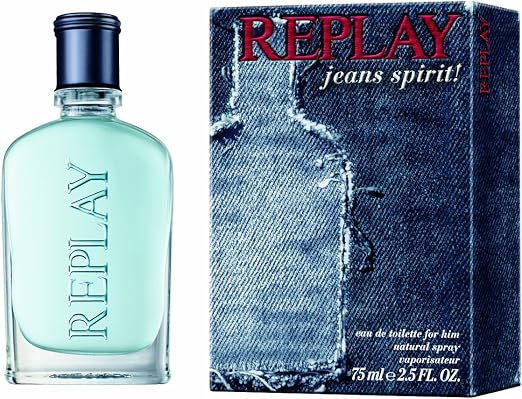 Amazon.com: Replay Parfum 2.5 fl oz JEANS SPIRIT, color: azul, talla única  , Azul / Patchwork : Ropa, Zapatos y Joyería