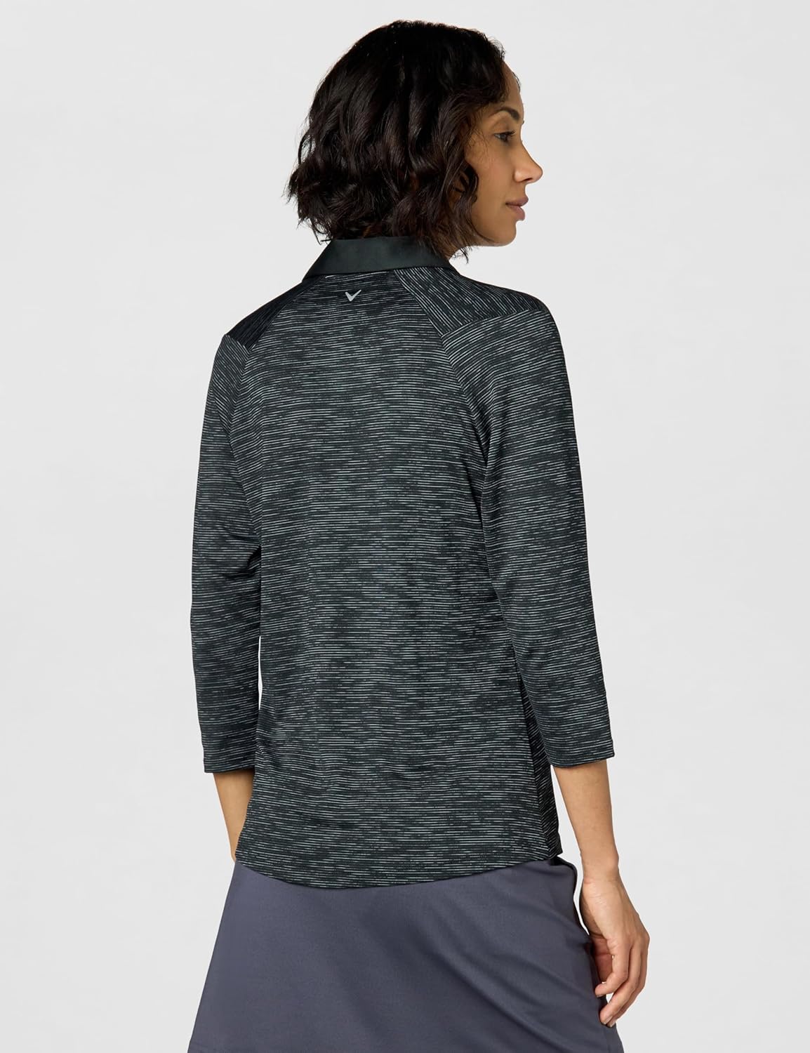 Callaway womens Swingtech™ 3/4 Sleeve Space Dye Golf Polo Shirt - Image 4